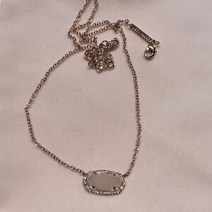 Kendra Scott Rose Gold Necklace with Oval Pendant